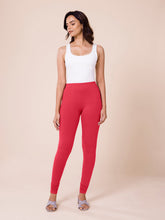 Load image into Gallery viewer, Go Colors Rusty Rose Cotton Stretch Churidar
