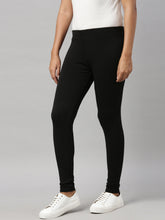 Load image into Gallery viewer, Go Colors Black Terry Warm Leggings
