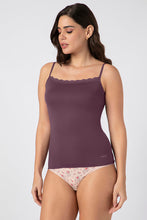 Load image into Gallery viewer, Amante Modal Lace Camisole - Eggplant 82801
