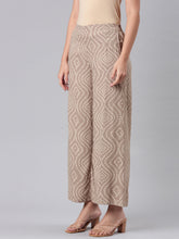 Load image into Gallery viewer, Go Colors Beige Woven Viscose Printed Palazzo
