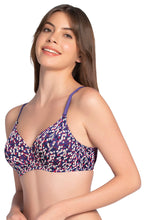 Load image into Gallery viewer, Amante Cotton Dream Padded Non Wired T-shirt Bra - Blue Shadow Pr 83601
