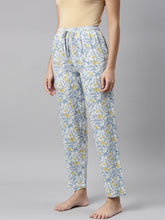 Load image into Gallery viewer, Go Colors White Woven Viscose Printed Lounge Pants
