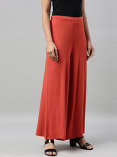Load image into Gallery viewer, Go Colors Rust Viscose Knit Palazzo
