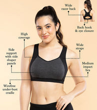 Load image into Gallery viewer, Enamor SB38 Medium Impact Cotton Sports Bra, Padded, Wire-Free, Full Coverage for Comfort
