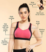 Load image into Gallery viewer, Enamor SB38 Medium Impact Cotton Sports Bra, Padded, Wire-Free, Full Coverage for Comfort
