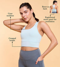 Load image into Gallery viewer, Enamor A202 Basic Workout Sports Bra Medium Impact Dry Fit Longline Basic Sports Bra
