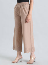 Load image into Gallery viewer, Go Colors Beige Cotton Hakoba Palazzo
