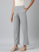 Load image into Gallery viewer, Go Colors Dusty Green Roma Ponte Wide Pants
