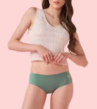 Load image into Gallery viewer, Enamor IP02 Innovations Invisi, Fit Flex, No Visible Panty Lines, All Day Comfort, Mid Waist Brief Panty for Women - Breathable Lightweight Fabric, Antimicrobial with Stain Release, Bonded Free Cut, Regular Coverage -  Pack of 1 (Sage Green)
