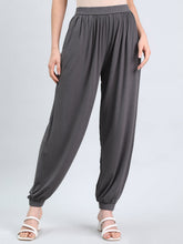 Load image into Gallery viewer, Go Colors Silver Grey Viscose Stretch Harems
