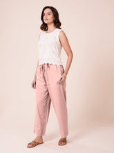 Load image into Gallery viewer, Go Colors Baby Pink Cotton Wide Leg Pants
