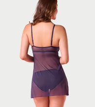 Load image into Gallery viewer, Enamor N193 Padded Wire-Free Babydoll Glam Wave Chemise - Aqua Swirl
