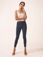 Load image into Gallery viewer, Go Colors Dark Jean Cotton Stretch Ankle Length Leggings

