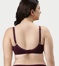 Load image into Gallery viewer, Enamor Innovations Fabcool Full Support Everyday Full Figure Bra - Jiggle Control and Antimicrobial, Non-Padded, Wirefree, Full Coverage Women's Bra - AB75 (Available in  Plus Sizes) (Purple)
