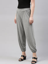 Load image into Gallery viewer, Go Colors Grey Melanges Viscose Stretch Harems
