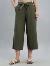 Load image into Gallery viewer, Go Colors Olive Linen Blend Culottes
