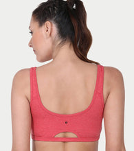 Load image into Gallery viewer, Enamor Low Impact Women's Cotton Everyday Sports Bra - All Day Comfort, Non Padded, Wirefree, High Coverage - SB06 (Tomato Melange)
