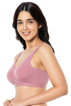 Load image into Gallery viewer, Amante Cotton Chic Support Solid Non Padded Non-Wired Bra - Mesa Rose 93101
