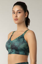Load image into Gallery viewer, Amante Energize Intense Sports Bra  - Marble Green Print 01001

