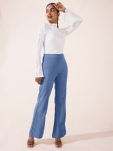 Load image into Gallery viewer, Go Colors Dark Jean Roma Ponte Flared Pant
