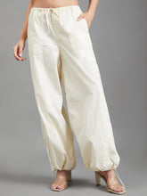 Load image into Gallery viewer, Go Colors Cream Parachute Pants
