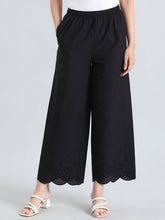 Load image into Gallery viewer, Go Colors Black Cotton Hakoba Palazzo
