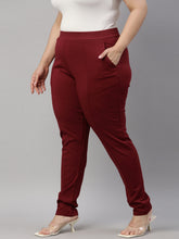 Load image into Gallery viewer, Go Colors Maroon Roma Ponte Pants
