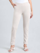 Load image into Gallery viewer, Go Colors Cream Ponte Smart Fit Kurti Pant
