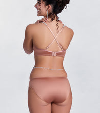 Load image into Gallery viewer, Enamor P184 Smooth Stretch Satin Bikini Panty for Women - Low Waist, Outer Elastic, Medium Coverage (Mocha Brown)
