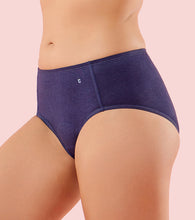 Load image into Gallery viewer, Enamor IP12 Bamboo Cotton Period Panty - Mid Waist, Full Back Coverage, Extended Protective Lining  with Extra Layer at the Crotch - Eclipse
