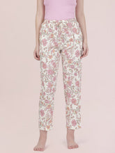 Load image into Gallery viewer, Go Colors White Woven Viscose Printed Lounge Pants
