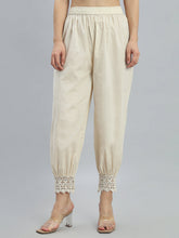 Load image into Gallery viewer, Go Colors Cream Embroidered Lace Salwar
