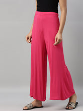 Load image into Gallery viewer, Go Colors Young Fuchsia Viscose Knit Palazzo
