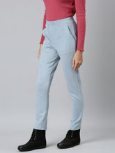 Load image into Gallery viewer, Go Colors Aqua Poly Stretch Suede Tregging
