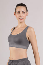 Load image into Gallery viewer, Amante Elements Cotton Lined Low Impact Sports Bra - Volcanic Glass 00501
