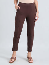 Load image into Gallery viewer, Go Colors Dark Brown Roma Ponte Pants
