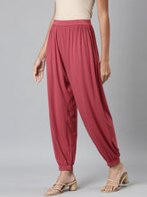 Load image into Gallery viewer, Go Colors Rusty Pink Viscose Stretch Harems
