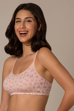 Load image into Gallery viewer, Amante Daily Support Non Padded Non-Wired Cotton Bra - Pink Floral Print
