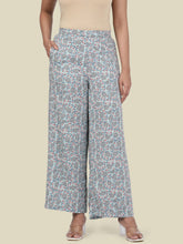 Load image into Gallery viewer, Go Colors Blue Woven Viscose Printed Palazzo
