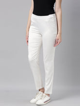 Load image into Gallery viewer, Go Colors White Polyester Shiny Pants
