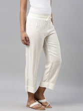 Load image into Gallery viewer, Go Colors Cream Silk Pants

