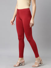 Load image into Gallery viewer, Go Colors Cherry Cotton Stretch Ankle Length Leggings-Tall
