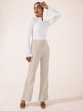 Load image into Gallery viewer, Go Colors Light Beige Roma Ponte Flared Pant
