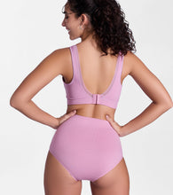 Load image into Gallery viewer, Enamor Women Nylon Flexi Free Mid-Waist Tummy Tucker with Slip-Proof Comfort Hipster Briefs - P037 (Orchid Smoke)
