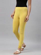 Load image into Gallery viewer, Go Colors Light Lime Cotton Stretch Churidar
