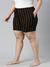 Load image into Gallery viewer, Go Colors Black Woven Viscose Printed Lounge Shorts
