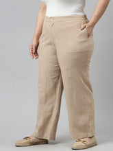 Load image into Gallery viewer, Go Colors Beige Cotton Stripes Cargo Pant
