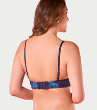 Load image into Gallery viewer, Enamor F194 Padded Wired High Coverage Glam Wave Smooth Bra - Aqua Swirl
