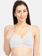 Load image into Gallery viewer, Sonari Non-Padded Wirefree Cotton High Coverage Embroidered Bra with Adjustable Straps – ALPHA
