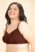 Load image into Gallery viewer, Amante Contoured Comfort Non-Padded Non-Wired Support Bra - Cherry Mahogany 103801
